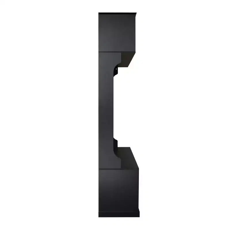 3-in-1 Hall Tree Coat Rack Coat Hanger Mudroom Bench Entryway Shoe Cabinet with Hooks, Open Shelves and Drawer, White/Black-ModernLuxe