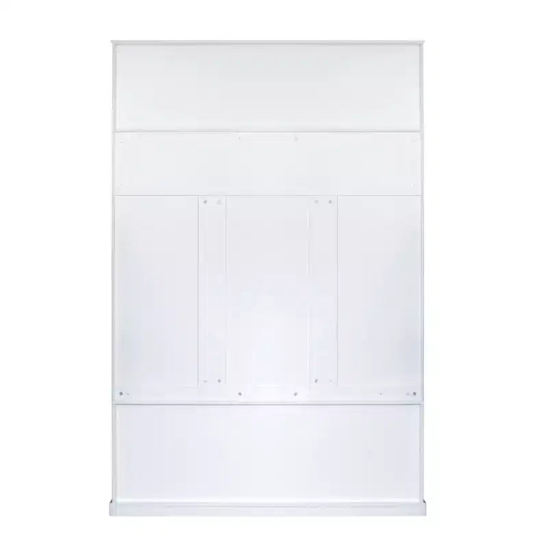 3-in-1 Hall Tree Coat Rack Coat Hanger Mudroom Bench Entryway Shoe Cabinet with Hooks, Open Shelves and Drawer, White/Black-ModernLuxe