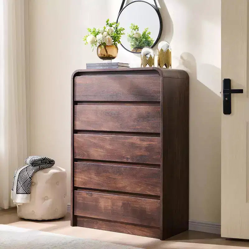 SinCiDo 5 Drawers Dresser for Bedroom, Modern 45in Tall Dressers & Chests of Drawers