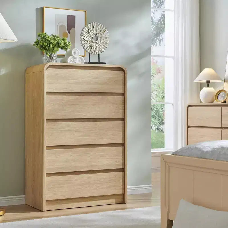 SinCiDo 5 Drawers Dresser for Bedroom, Modern 45in Tall Dressers & Chests of Drawers