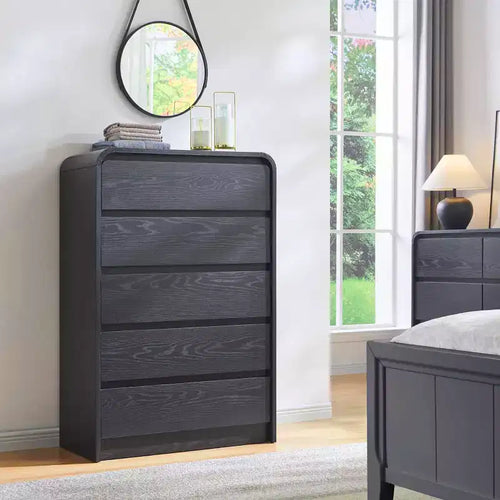 SinCiDo 5 Drawers Dresser for Bedroom, Modern 45in Tall Dressers & Chests of Drawers