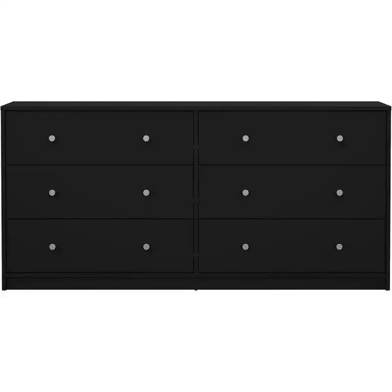 HomeStock Belmont 6 Drawer Double Dresser, White