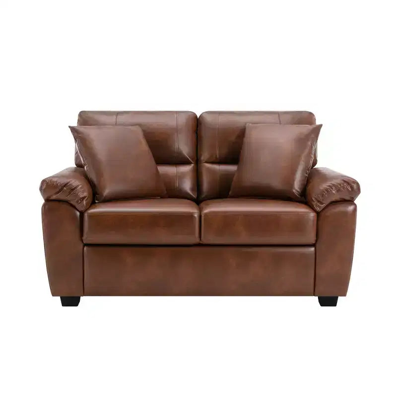 Faux Leather Loveseat and Chair,Ultimate Comfort Couch for Living Room,Lounge Room-Morden Fort