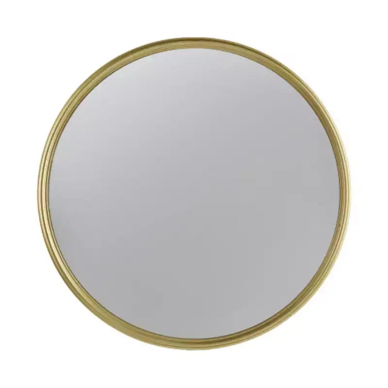 D11 Gold Round Mirror, Circle Mirror with Iron Frame for Living Room Bedroom Vanity Entryway Hallway