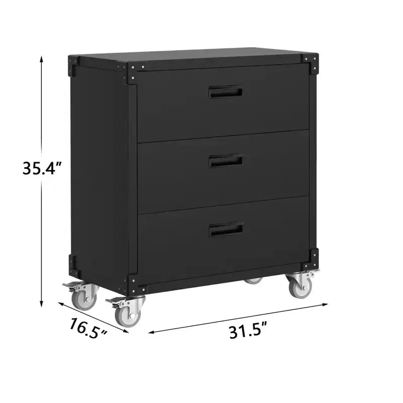 Metal Storage Cabinet, 2 Adjustable Shelves, 4 Wheels, Mobile Garage Storage Organizer, Easy Assembly, for Garage, Workshop