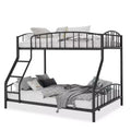 Space-Saving Twin Over Full Bunk Bed Heavy Duty Steel Frame, Arched Guardrail, Ladder, Sturdy Slats Support No Box Spring Needed